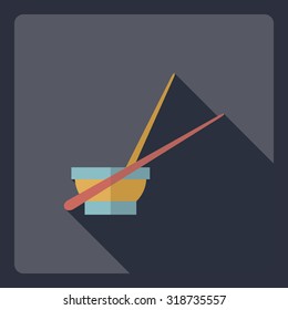 Flat modern design with shadow  Icon  noodles