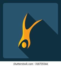 Flat modern design with shadow  Icon stick figure