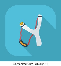 Flat modern design with shadow  Icon slingshot