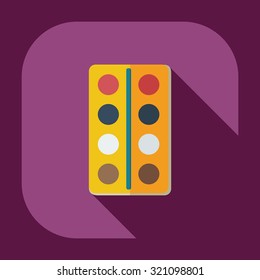Flat modern design with shadow  Icon paint 