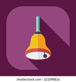Flat modern design with shadow  Icon bell