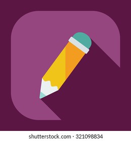 Flat modern design with shadow  Icon pen