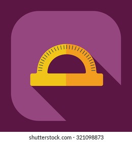 Flat modern design with shadow  Icon straightedge