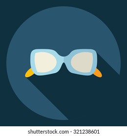 Flat modern design with shadow  Icon eyeglasses