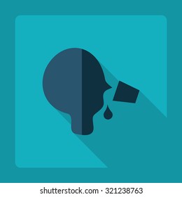 Flat modern design with shadow  Icon water