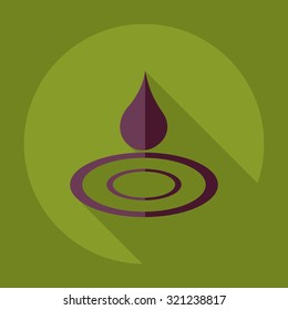 Flat modern design with shadow  Icon water drop