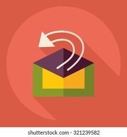 Flat modern design with shadow  Icon message