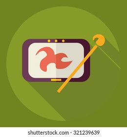 Flat modern design with shadow  Icon phone