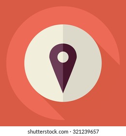 Flat modern design with shadow  Icon location
