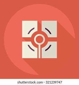 Flat modern design with shadow  Icon signal