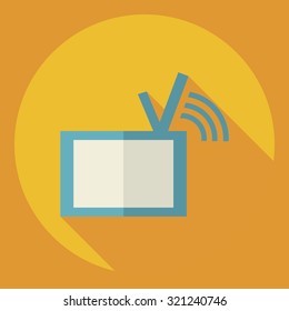 Flat modern design with shadow  Icon device