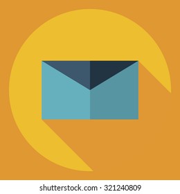 Flat modern design with shadow  Icon message