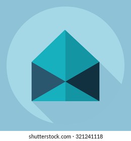Flat modern design with shadow  Icon letter