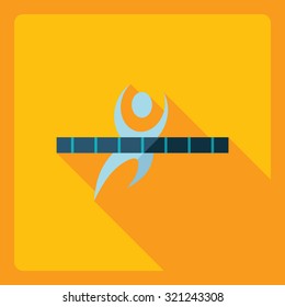 Flat modern design with shadow  Icon stick figure