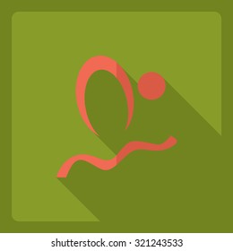 Flat modern design with shadow  Icon stick figure