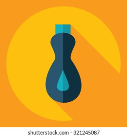 Flat modern design with shadow  Icon bottle