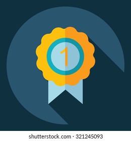 Flat modern design with shadow  Icon champion