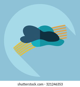 Flat modern design with shadow  Icon rainbow
