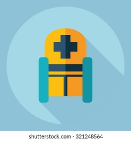 Flat modern design with shadow  Icon disabled carriage