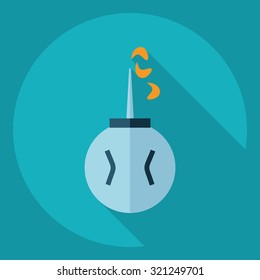 Flat modern design with shadow  Icon enema