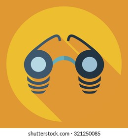 Flat modern design with shadow  Icon glasses