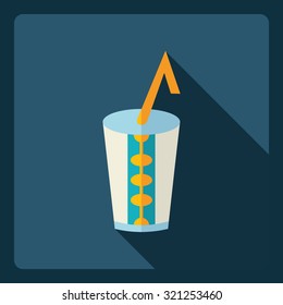 Flat modern design with shadow  Icon beverage