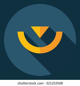 Flat modern design with shadow  Icon play