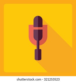 Flat modern design with shadow  Icon microphone