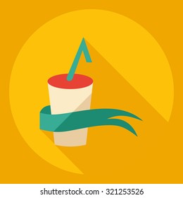 Flat modern design with shadow  Icon beverage