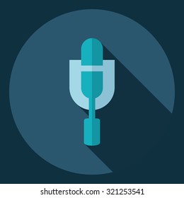 Flat modern design with shadow  Icon microphone