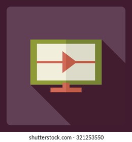 Flat modern design with shadow  Icon screen