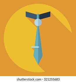 Flat modern design with shadow  Icon tie