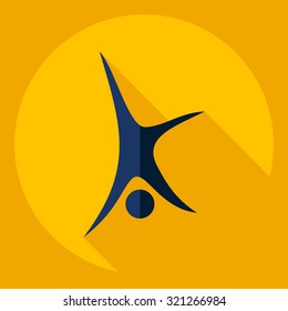 Flat modern design with shadow  Icon stick figure 