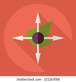 Flat modern design with shadow  Icon barometer