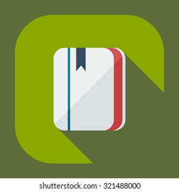 Flat modern design with shadow  Icon notebook