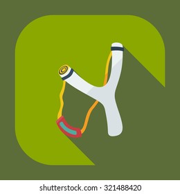Flat modern design with shadow  Icon slingshot