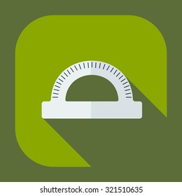 Flat modern design with shadow  Icon straightedge