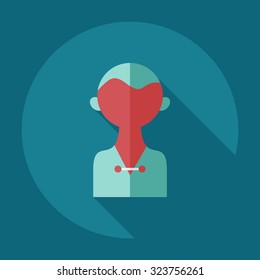 Flat modern design with shadow icon journalist