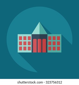 Flat modern design with shadow icon court
