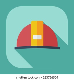 Flat modern design with shadow icon hard hat