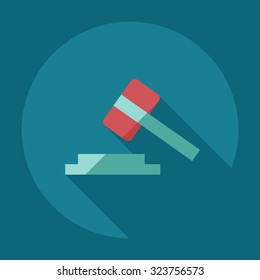Flat modern design with shadow icon law