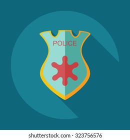 Flat modern design with shadow icon certificate icon sheriff