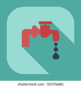 Flat modern design with shadow icon tap