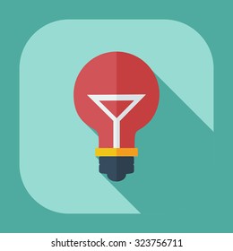 Flat modern design with shadow icon lightbulb