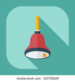 Flat modern design with shadow  Icon bell