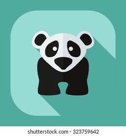 Flat modern design with shadow icon panda