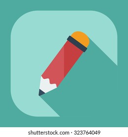 Flat modern design with shadow  Icon pen