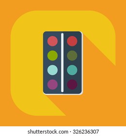 Flat modern design with shadow  Icon paint 