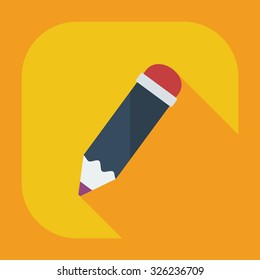 Flat modern design with shadow  Icon pen