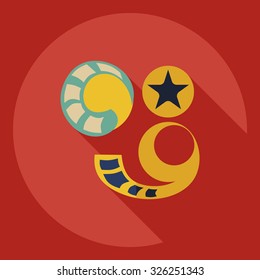 Flat modern design with shadow  Icon reel of film